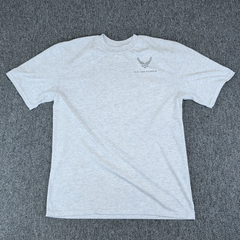 Soffe Military US Air Force PT Shirt Men Small Gray Reflective Training Tee S